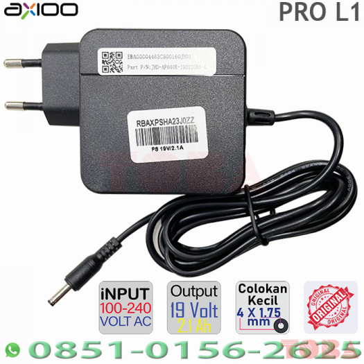ADAPTOR NOTEBOOK AXIOO MYBOOK 19V 2.1A 3.0mm - ADP-AXM-19V21A
