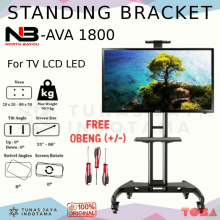 BREKET TV STAND RODA NORTH BAYOOU AVA-1800-70-1P- 32 SD 70 INCH - BRC-NBA-VA1800