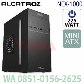CASING ALCATROZ AZZUARA NEX-1000 + PSU 225W RED - CAS-ALA-N1000R
