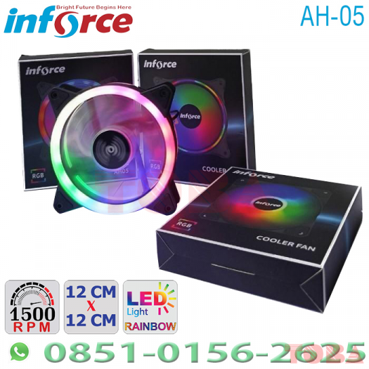 COOLER FAN CASING INFORCE AH-05 LED RAINBOW 12 CM - FCS-iNF-AH05RB