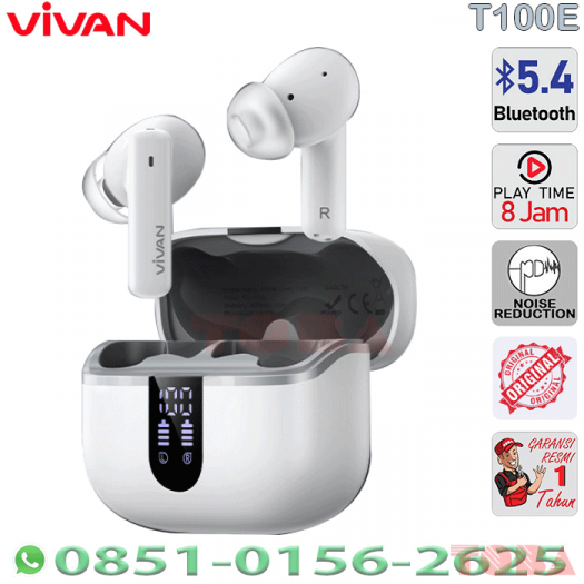 EARBUDS VIVAN LIBERTY T100E BT 5.3 TWS IPX5 - EBU-VVN-LT100E