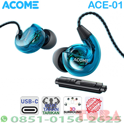 EARPHONE ACOME ACE01 PRO 1.2M TYPE C - EPH-ACM-ACE01C