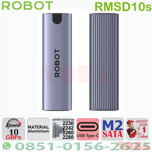 ENCLOSURE SSD M2 SATA ROBOT RMSD10S GREY - ERM-2SR-MSD10S