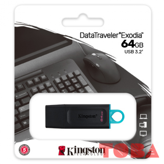 FLASHDISK KINGSTON EXODIA DTX 64GB USB 3.2 - FDK-KGS-64GDTX