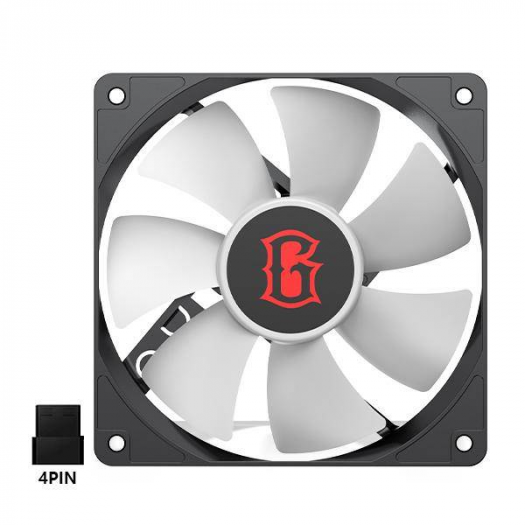 GAMEN FAN CASING GAMING GCF100 12 CM BLACK RGB - CCF-GMN-GCF100
