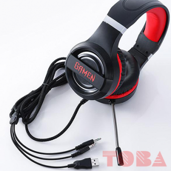 HEAD PHONE GAMING GAMEN GH1100 PRO WITH 7 LOCOR LED - HPG-GMN-GH11PR