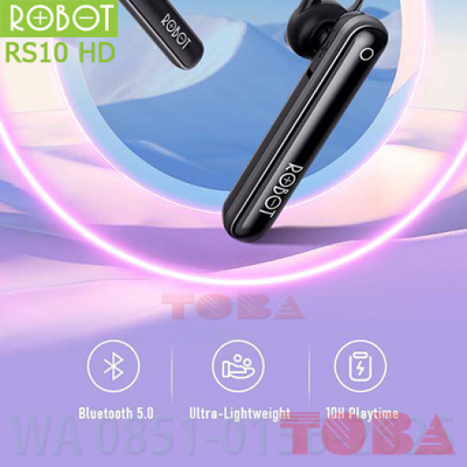 HEADSET BLUETOOTH ROBOT TALK10 - HITAM - HST-RBT-TALK10