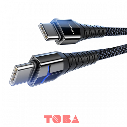 KABEL DATA VIVAN VFCC120 TYPE C TO TYPE C 3A 60 WATT - KBL-DVV-FCC120