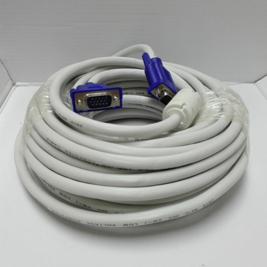 KABEL VGA 15 METER RGB HI QUALITY  - PUTIH - KBL-GAO-EM15MW