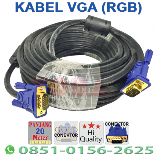 KABEL VGA GOLD CONEKTOR 20 METER - KBL-VGA-RGB20M