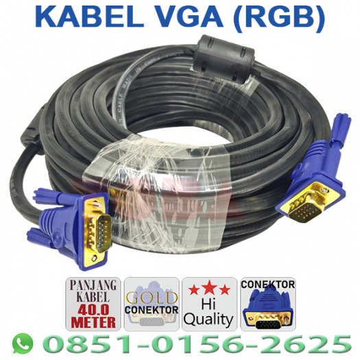 KABEL VGA GOLD JS-TECH 15-15 RGB 40 METER - KBL-JST-VGA40M