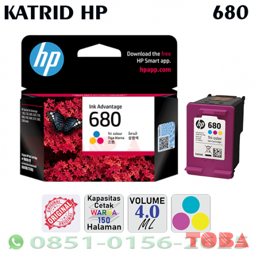 KATRID PRINTER HP 680 COLOR F6V26AA - CRI-PHP-680CLR