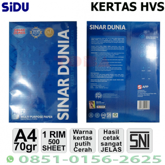 KERTAS HVS SINAR DUNIA A4 70 GR - KER-SDU-A470GR
