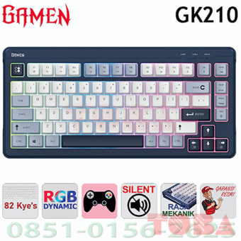 KEYBOARD GAMING GAMEN MINI GK210 RGB BLUE - KBG-GMN-GK210BL