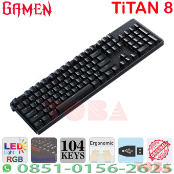 KEYBOARD GAMING MECHANICAL GAMEN TITAN 8 104 KEY RGB - KBG-GMN-TiTAN8