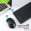 KEYBOARD + MOUSE WIRELESS SILENT ROBOT KM4000 - HITAM - KMW-RBT-KM4000