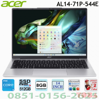 LAPTOP ACER ASPIRE LITE AL14-71P-544E i5-13500H  MEMORY 8GB SSD 512GB WIN11 14inch IPS SILVER - NAL-147-1P544E