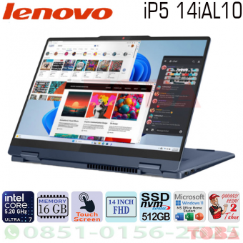 LAPTOP LENOVO IDEAPAD 5 14IAL10 03AID U7-255U - 16GB - SSD 512GB - WIN11 14 INCH WUXGA BLUE TOUCH - NBL-iP5-3AiDU7