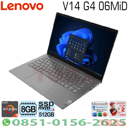 LAPTOP LENOVO V14 G4 0W4ID R3-7320U/8GB/512GB WIN11 14inch FHD GREY - NBL-V14-W4iDR3