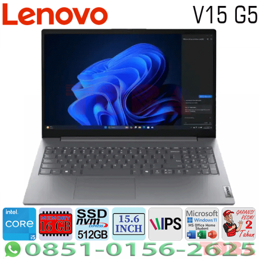 LAPTOP LENOVO V15 G5 IRL 08PID i5-13420H/16GB/512GB WIN11 15.6inch FHD GREY - NBL-V15-8PiDi5