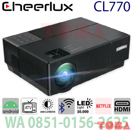 LCD PROYEKTOR CHEELUX CL770 4000 ANSI ANDROID BLUETOOTH - PRY-CHE-CL770A