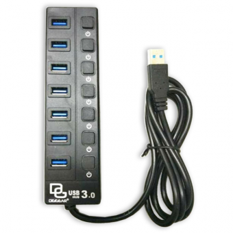 M-TECH USB HUB 7 PORT MT-UH7 USB 3.0 SAKLAR KABEL 120 CCM - HB7-MTM-TUH7+S