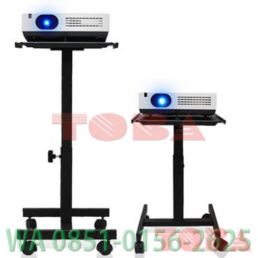 MEJA PROYEKTOR TROLLY P1 BESI HITAM - TRM-PRY-P1BSBK