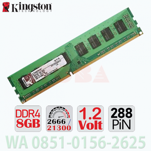 MEMORY LONG DIMM KINGSTON DDR4 8GB PC 21300 2666 MHZ KVR26N1919S8/8 - LDM-KGD-D48213