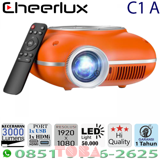 MINI PROYEKTOR CHEERLUX C1 ANDROID 11 - PRY-CHE-C1ANET