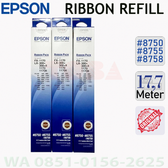 PITA PRINTER EPSON RIBBON REFILL 8758 8750 8755 ASLI UNTUK EPSON LX310 / LX300 ASLI - REF-EPS-8758OR