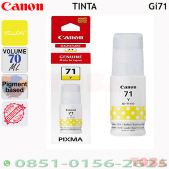 REFILL INK TINTA PRINTER CANON Gi71 YELLOW 70 ML ORIGINAL - REF-CNN-Gi71YL
