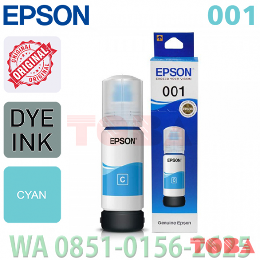REFILL INK TINTA PRINTER EPSON 001 Y200 CYAN  - REF-EP0-01Y200