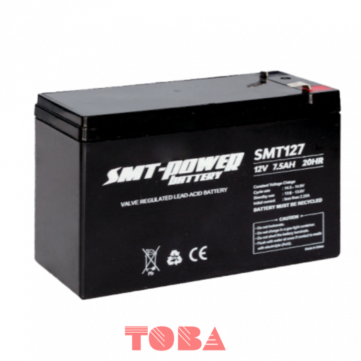SAMOTO POWER BATTREY UPS 12V 7.5AH  PROLINK - ICA - APC - VRLA SMT127 - BUP-SMT-12V7A5