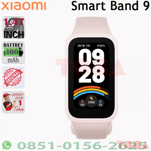 SMART WATCH XIAOMI BAND 9 M2435P1 PINK - SWX-B9M-2435P1