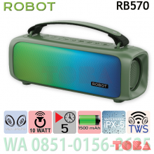 SPEAKER ROBOT RB570 BLUETOOTH 5.3 RGB IPX 5 TWS - SPK-RBT-RB570R
