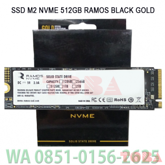 SSD M2 NVME 512GB RAMOS BLACK GOLD - SSD-NVM-E512RG