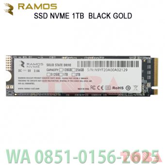 SSD RAMOS NVME 256GB BLACK GOLD - SSD-NVM-E256RG