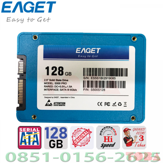 SSD SATA 128GB EAGET S500 PRO 6GB/S - SSD-EAG-ST128G