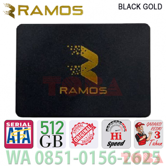 SSD SATA 512GB RAMOS BLACK GOLD - SSD-SAT-A512RG