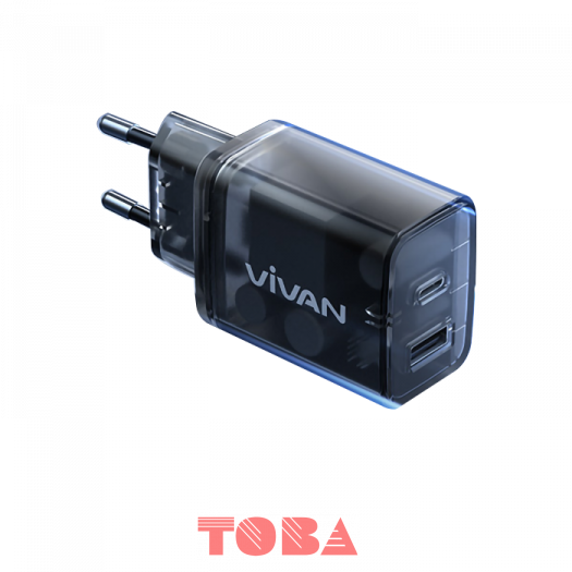 TRAVEL CHARGER VIVAN POWER 30 T 30 WATT BLACK - TCH-VVN-P30TKB