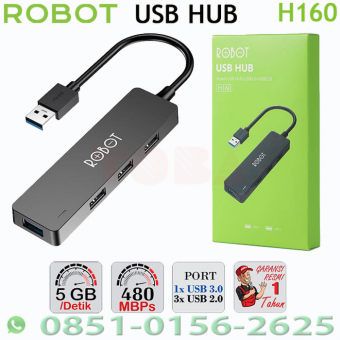 USB HUB ROBOT H160 4 PORT USB 3.0 + USB 2.0 - HBU-RBT-4PH160