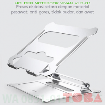 VIVAN HOLDER NOTEBOOK ALUMINIUM LIFT VLS-01 - GREY - HDN-VVV-LS01GR
